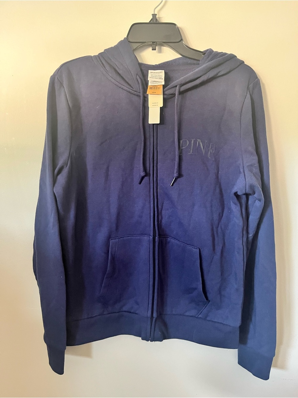 PINK Victoria's Secret Navy Blue Zip Hoodie